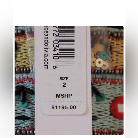 ALICE + OLIVIA Embroidered Embellished Dress - Picture 8 of 10